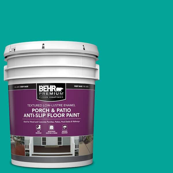 BEHR PREMIUM 5 gal. #HDC-MD-22 Tropical Sea Textured Low-Lustre Enamel Interior/Exterior Porch and Patio Anti-Slip Floor Paint