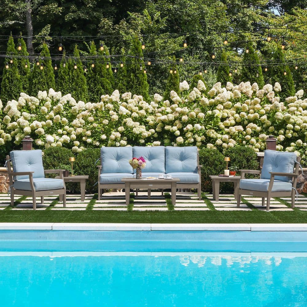 Lehigh Brown 6-Piece Couch and Chair Deep Seating Patio Conversation Set with Bliss Dew Cushions price history on PriceWatchPro