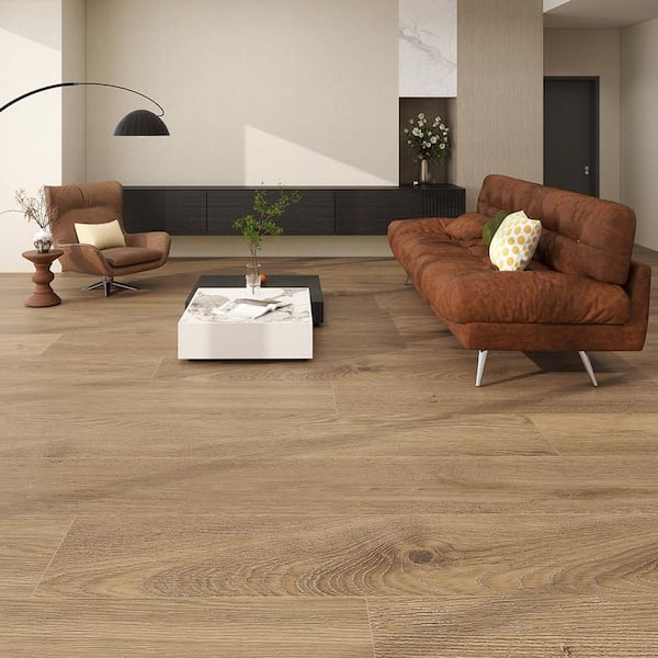 SUPEROAK Vintage Oak 12 mm T x 9.84 in. W x 73 in. L Waterproof