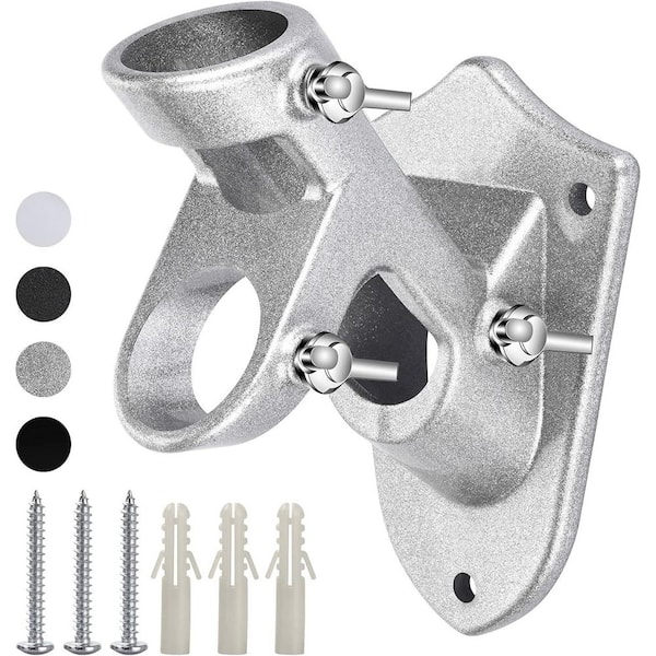 Outdoor Flag Pole Holder 1 in. Adjustable Aluminum Metal Flagpole Mount with Stainless Hardware Strong Rust Proof Silver