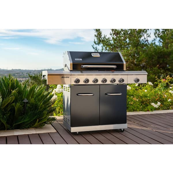 Deluxe 6-Burner Gas Grill with Infrared Searing Side Burner – Nexgrill  Canada