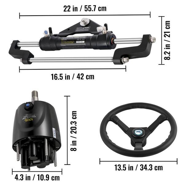 Buy Hydraulic Boat Steering Kit 300HP Hydraulic Steering Kit 10 ft