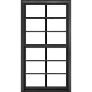 28 in. x 54 in. V4500 Double Hung Vinyl Window With Black Exterior