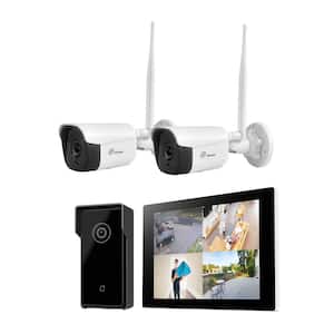 3MP Wireless Security Camera System with 10.1 in. Touchscreen Monitor, 64GB SSD, 2-Way Audio, Smart Motion Detection