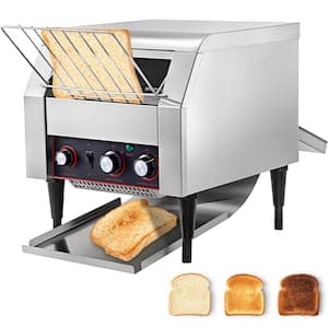 2640-Watt 450-Slices/Hour Countertop Electric Stainless Steel Heavy Duty Restaurant Toaster Commercial Conveyor Toaster