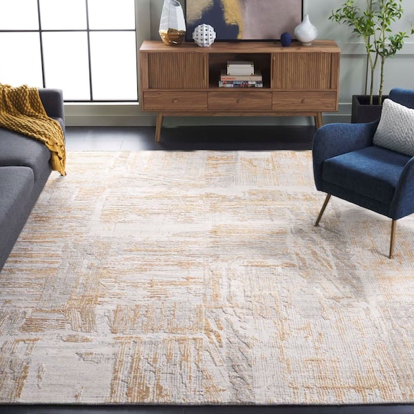 Bedford 8 ft. x 10 ft. Gray/Gold Abstract Area Rug