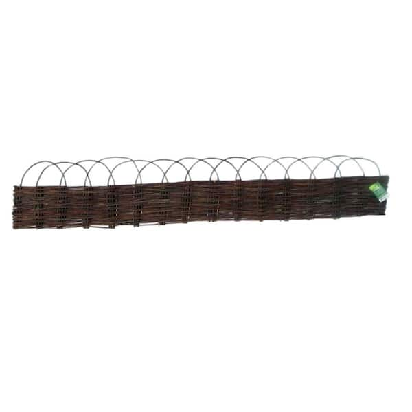 MGP 72 in. L 48 in. W 8 in. H Brown Arch Top Woven Willow Wood Raised Garden Bed