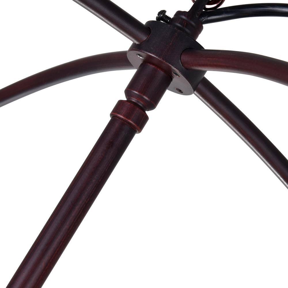 Arza Rustic Orb 22" Dark Brown Iron Cage Chandelier
