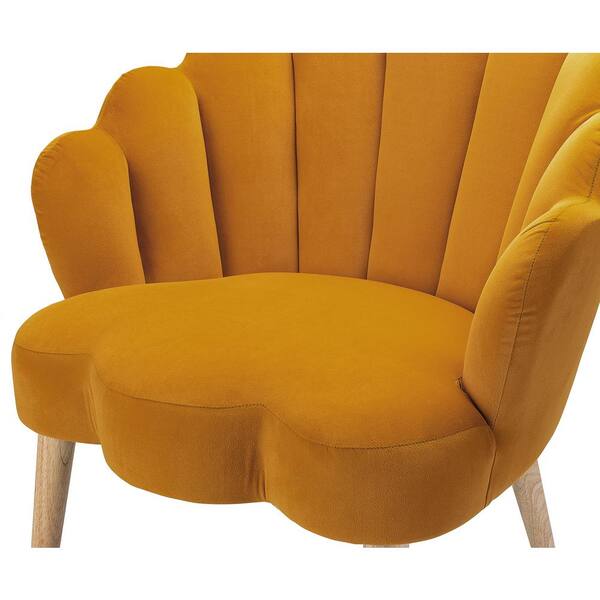 mustard shell chair