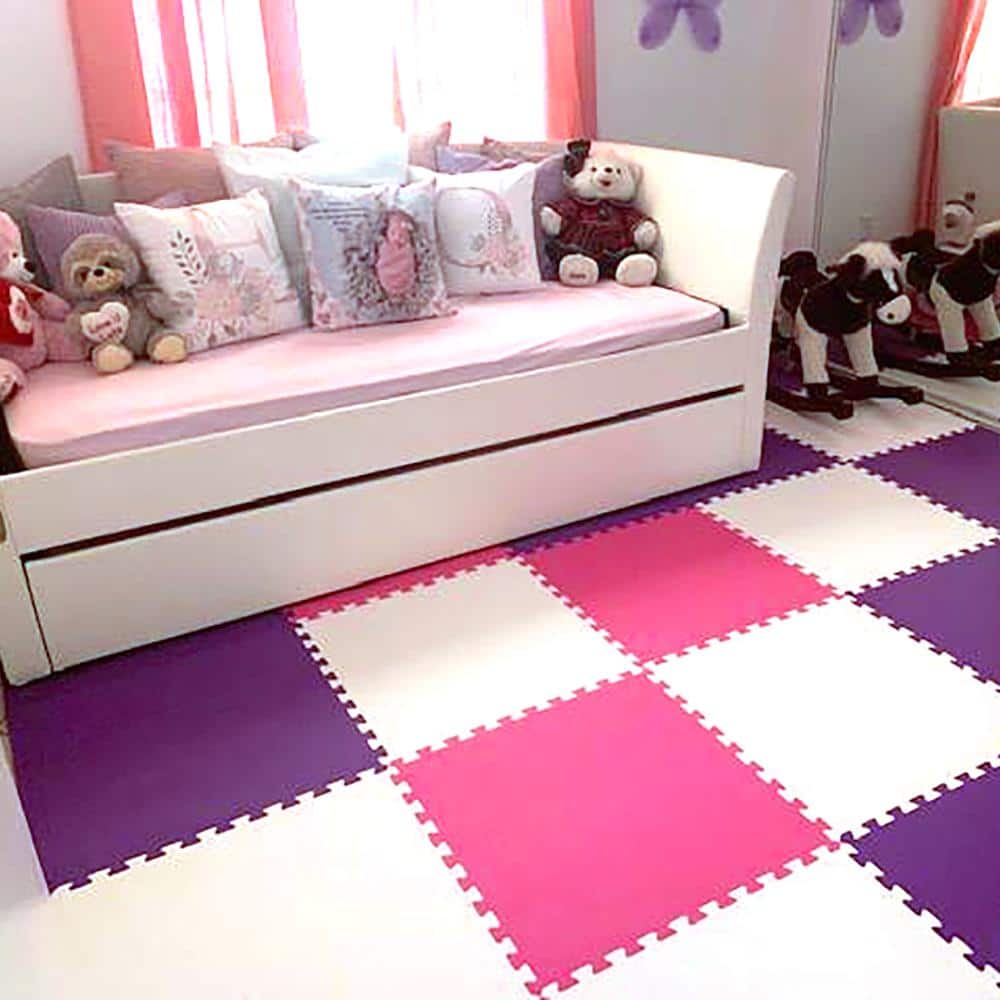 Premium Pink 24" x 24" EVA Foam Interlocking Mats