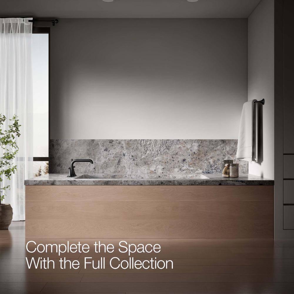Tone Matte Black Deck-Mount Bath Faucet with Diverter Spout