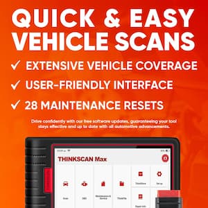 6 in. OBD2 Scanner Car Code Reader Tablet Vehicle Diagnostic Tool THINKSCAN MAX