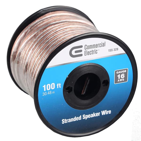 Commercial Electric 100 ft. 16-Gauge Stranded Speaker Wire