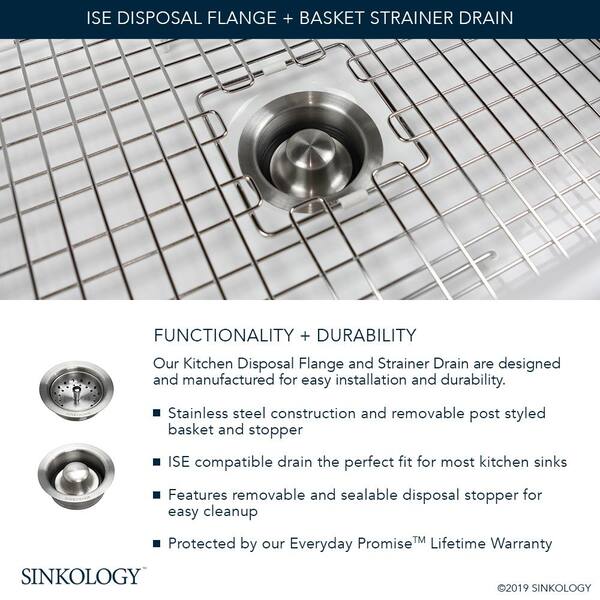 Sinkology Kitchen Sink Basket Strainer Drain TB35-01 