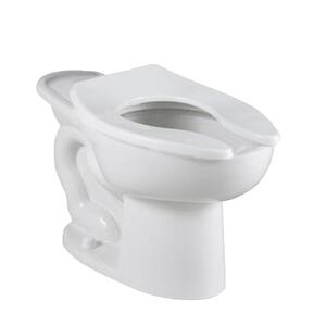 Madera FloWise Back Spud EverClean Elongated Flush Valve Toilet Bowl Only in White