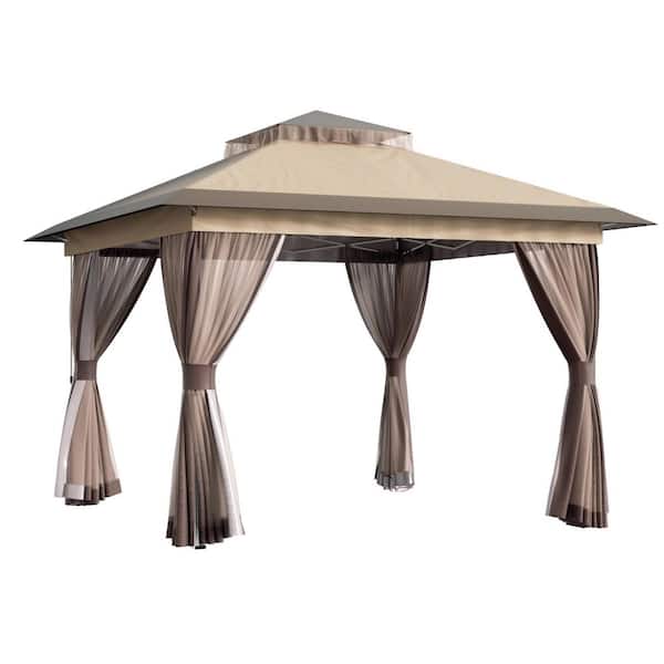 Ultra Series StoneCreek 11 ft. x 11 ft. Pop Up Gazebo Canopy Tent, Outdoor Gazebo with Double Ventilated Roof