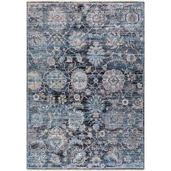 Livabliss Babel Navy 10 ft. x 13 ft. Traditional Indoor Area Rug