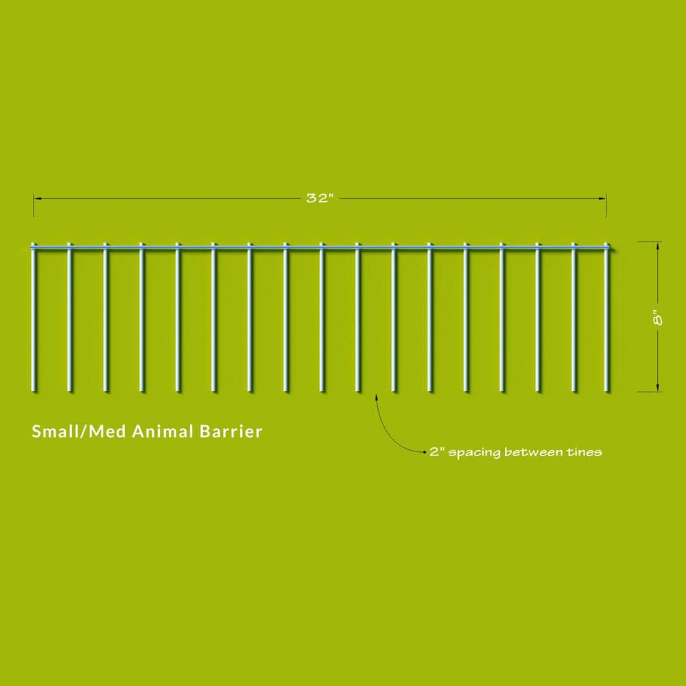 Silver Galvanized Steel No-Dig Fence Panels for Small Pets, 25-Pack