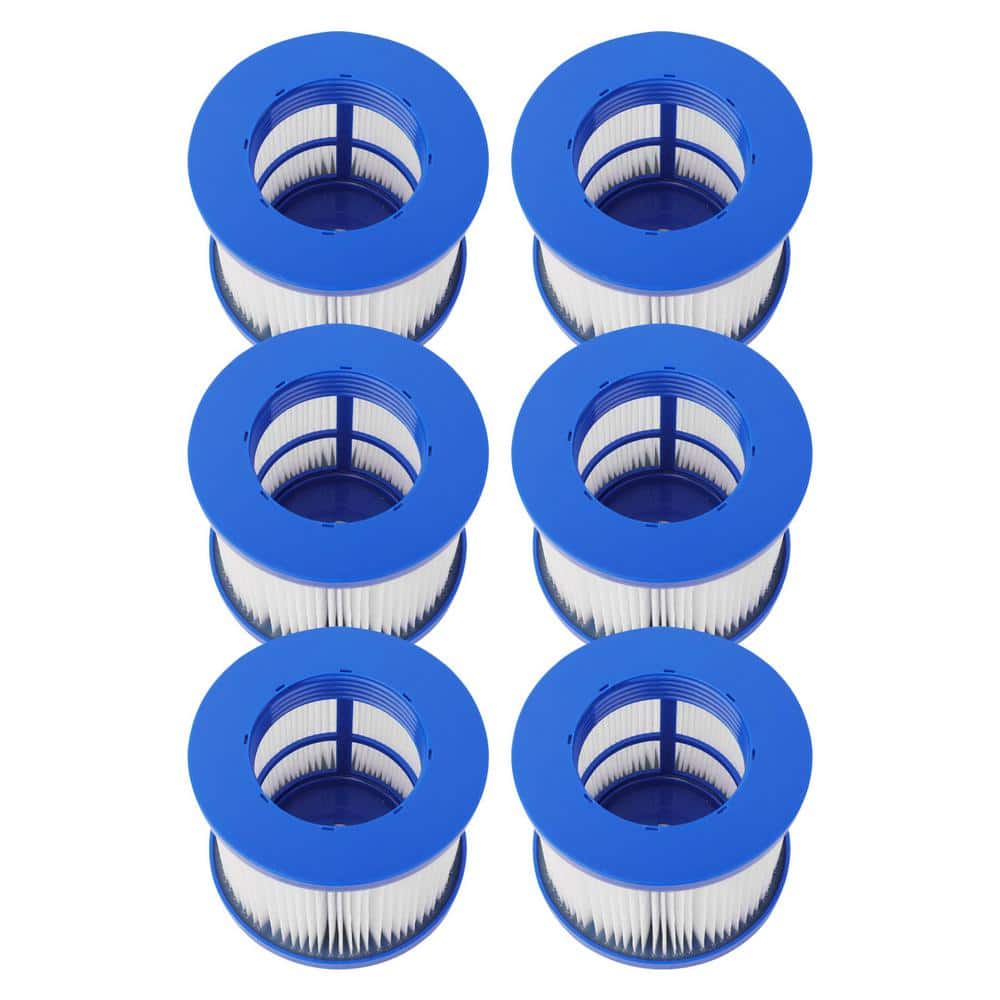 Blue and White Inflatable Hot Tub Spa Filter Cartridge Set