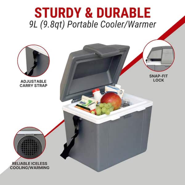 Koolatron 12V Electric Cooler/Warmer, 42L (45 qt.) Thermoelectric Car Fridge,  Two-Way Design, Gray P95 - The Home Depot