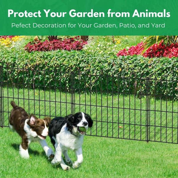 Oyezvary Decorative Garden Fence Border 24 H Rustproof Black