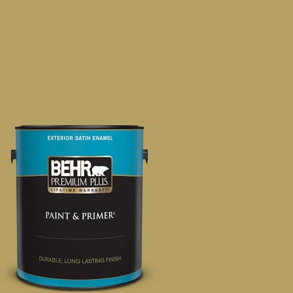 BEHR PREMIUM PLUS 1 gal. Home Decorators Collection #HDC-CL-19 Apple Wine Satin Enamel Exterior Paint & Primer