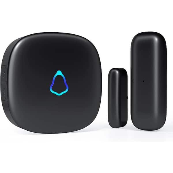 Vrbgify Wireless Battery Operated Door Chime Open Contact Sensor Alarm w/ 500 ft. Range, 58-Chimes and 5-Volume Levels in Black