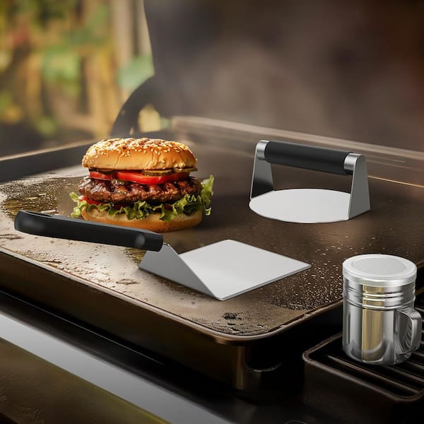 Stainless Steel Smash Burger Press Kit for Blackstone Griddle 3-Pack