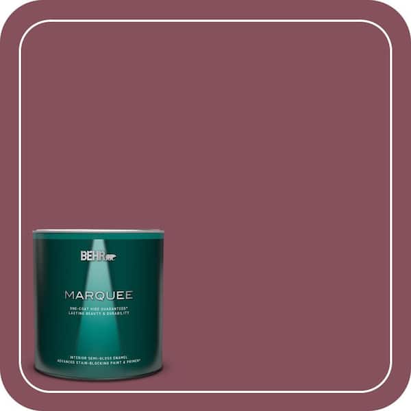 BEHR MARQUEE 1 qt. #PPU1-15 So Merlot Semi-Gloss Enamel Interior Paint & Primer