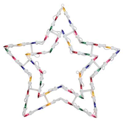18 in. Lighted Star Christmas Window Silhouette Decoration