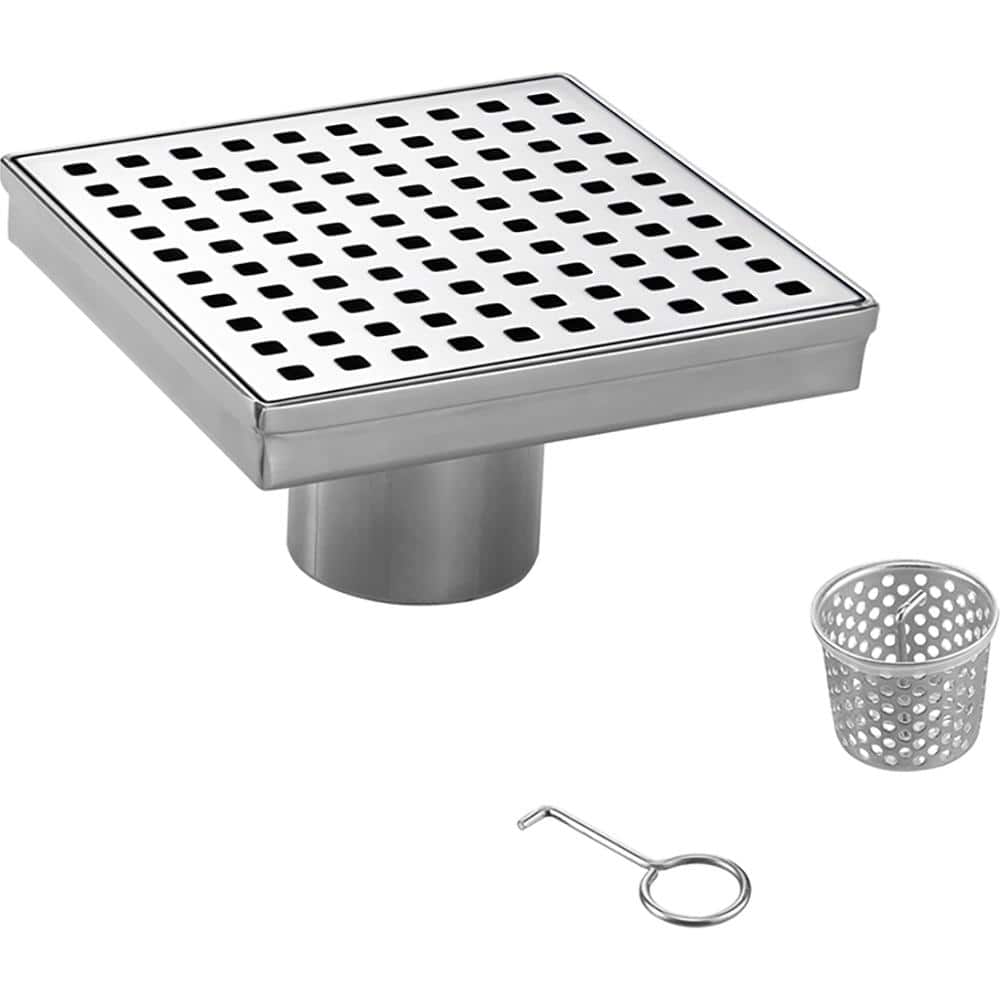 6 in. Square Stainless Steel Shower Drain - Square Hole Pattern price history on PriceWatchPro