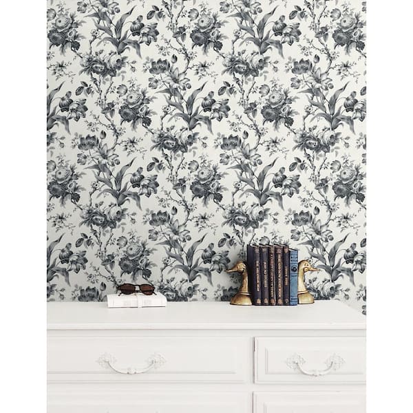 Poppy Seed En Rose Paper Unpasted Nonwoven Wallpaper Roll 60.75 sq. ft.