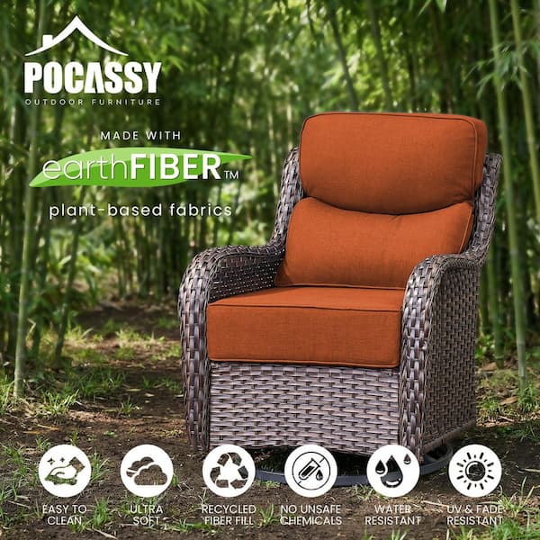 24 in. W x 24 in. D 4-Piece High Back Universal Outdoor Lounge Chair Cushion in Orange