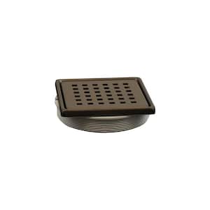 4 in. Bronze Drain Cover (with Square Grid Pattern)