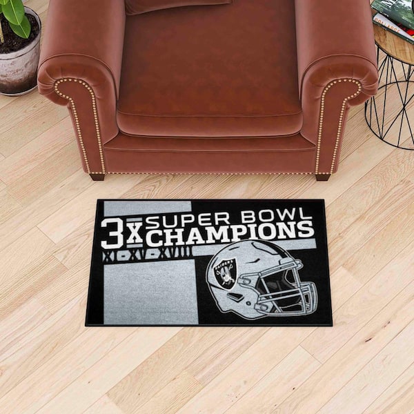 LAS VEGAS RAIDERS CHROME RUG