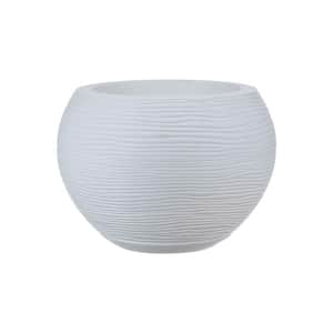 Florence Small White Plastic Resin Indoor and Outdoor Planter Bowl