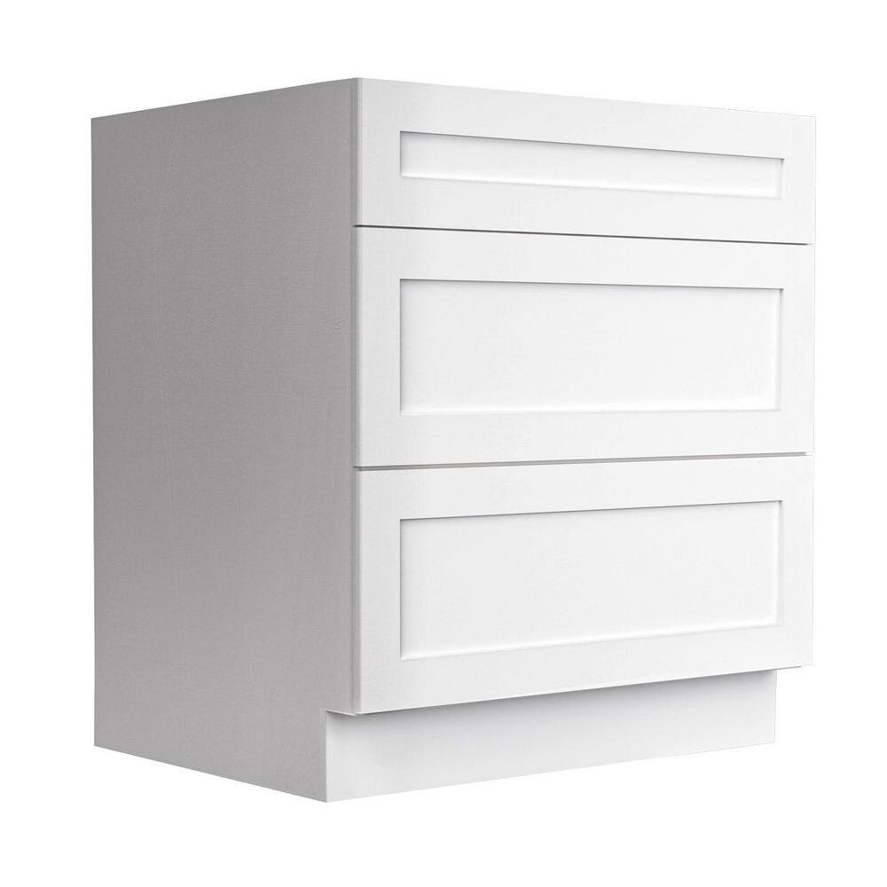 30 in W x 24 in D x 34 in H in White Plywood Assemble Under Kitchen Cabinet with 3 Drawer price history on PriceWatchPro