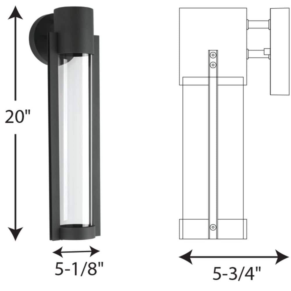 Black Bronze Dimmable Outdoor LED Wall Sconce