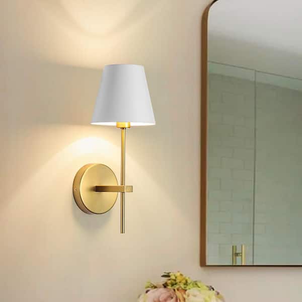 Y'INSP Aurelia 5.9 in. 1-Light Modern Brushed Gold Wall Sconce