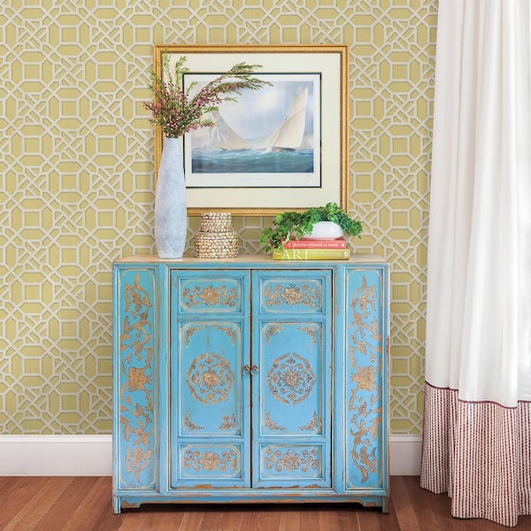 Chesapeake Adlington Yellow Geometric Yellow Wallpaper Sample