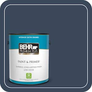 1 gal. #M500-7 Very Navy Satin Enamel Low Odor Interior Paint & Primer