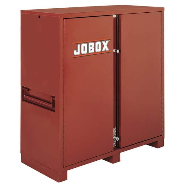 Jobox 60 in. W x in. 30 in. D x 61 in. H Heavy Duty Steel, 2 Door Storage Cabinet with Site-Vault Locking System