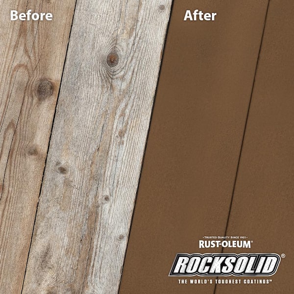Rust Oleum RockSolid 1 gal. Chocolate Exterior 2X Solid Stain 319748