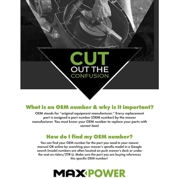 Maxpower 331376 Mower Blade for 22 Cut Toro Recycler replaces Toro 104-8697-03, 108-9764-03