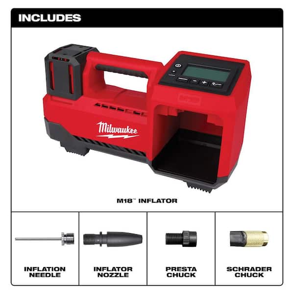 Milwaukee - M18 18-Volt Lithium-Ion Cordless Electric Portable Inflator (Tool-Only)