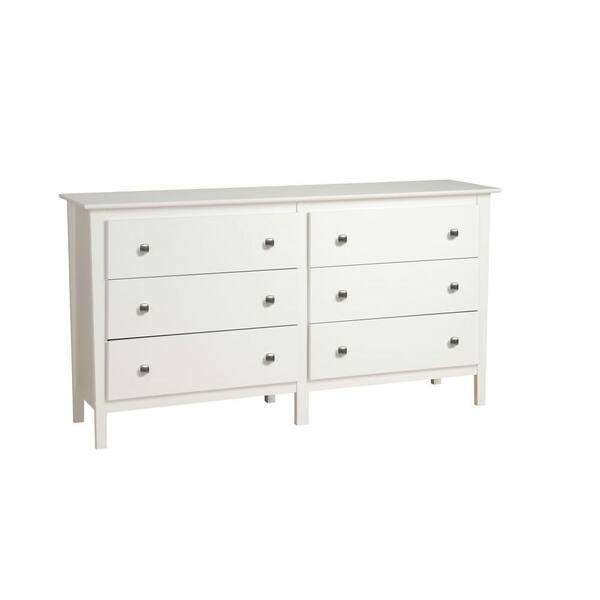 Prepac Berkshire White 6-Drawer Dresser-DISCONTINUED