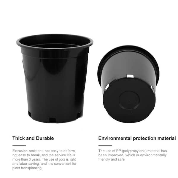 60 Pcs 1 Gallon Plant Nusey Pots,Plastic Pots With Dainage