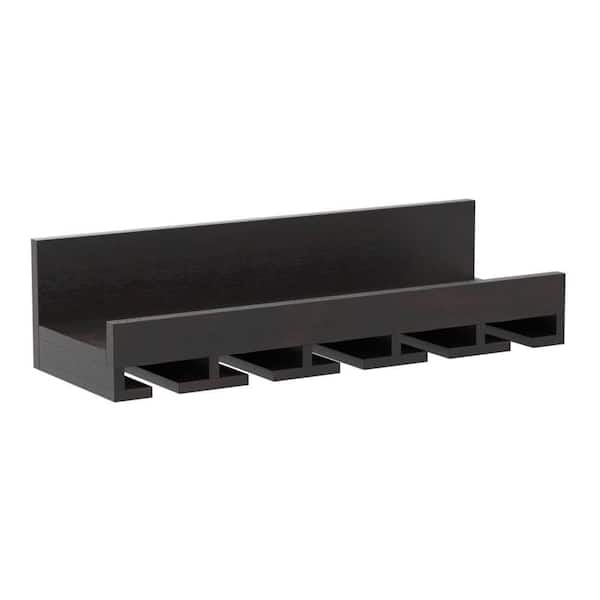 Cubilan 24 in. W x 7.5 in. D Brown Decorative Wall Shelf Wall-Mounted Wood Wine Rack