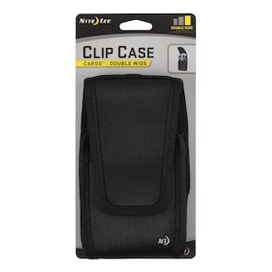 Clip Case Cargo Universal Rugged Holster - Double Wide - Black
