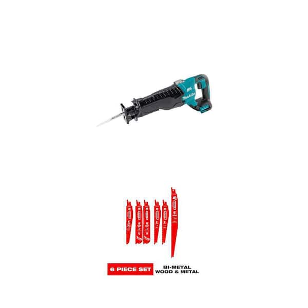 18V LXT Brushless Cordless Reciprocating Saw (Tool-Only) and Bi-Metal Reciprocating Saw Blade Set (6-Piece) Combo